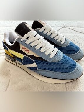 Puma X Black Fives Future Rider Star Sapphire Maize Retro Runner Sneakers 10